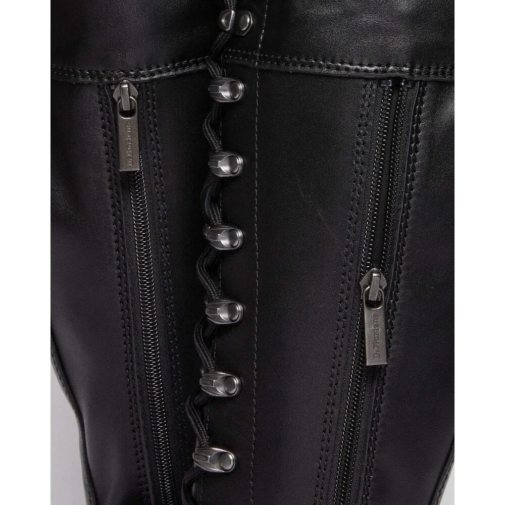 Dr Martens Audrick 22-Eye Extreme Lace Knee High Platform Boots